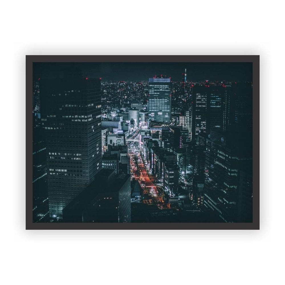 Quadro Decorativo Paisagens Variadas Moldura Preta Mod 32
