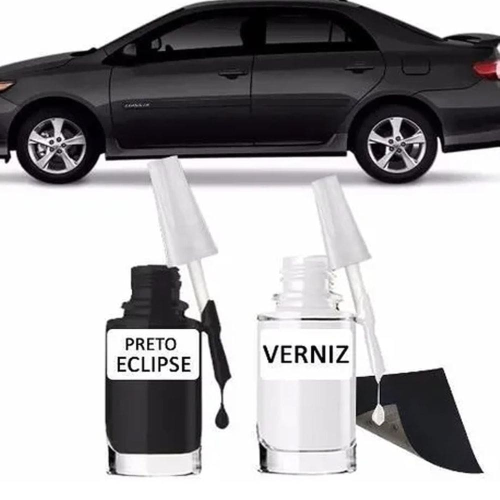 Tinta Retoque Tira Risco Automotivo Preto Eclipse Preto
