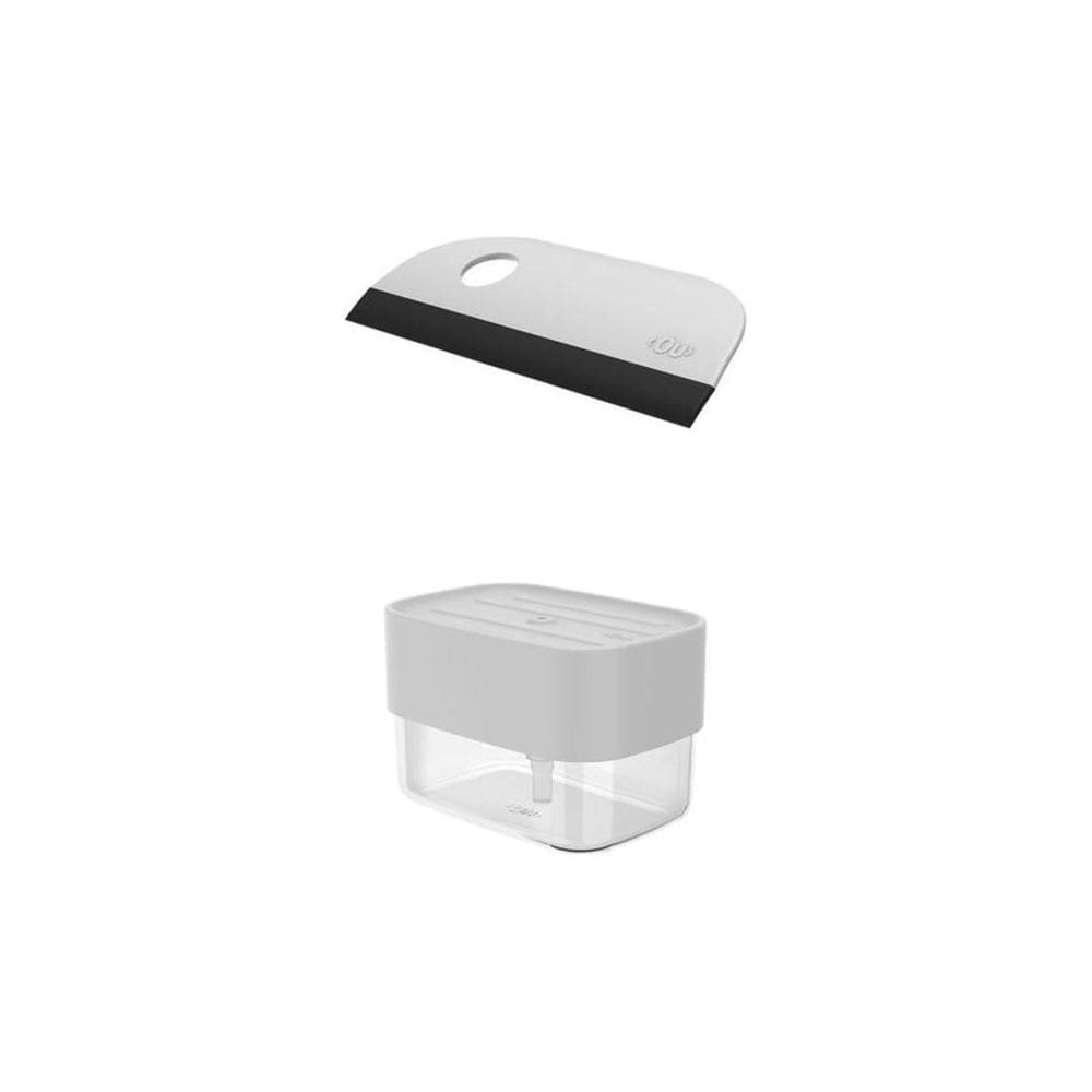Kit 2 Peças Porta Detergente E Rodinho De Pia Linha Trium Ou