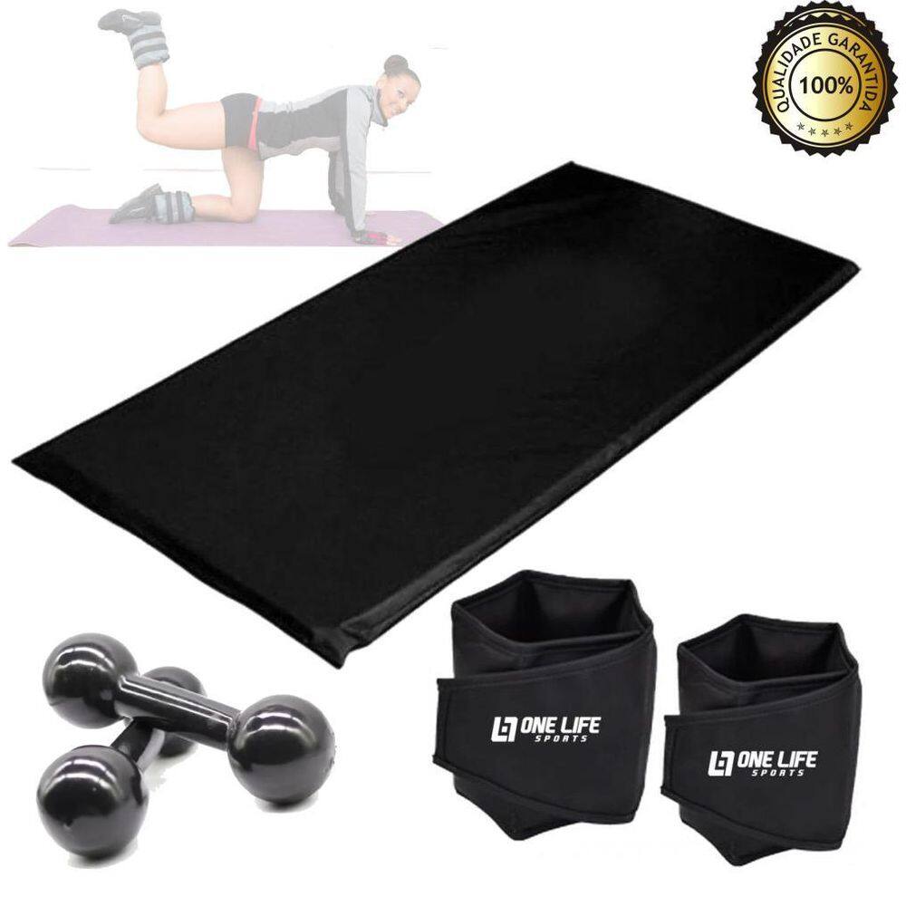Kit Aeróbico 4kg - Caneleira + Colchonete - FitnessStore