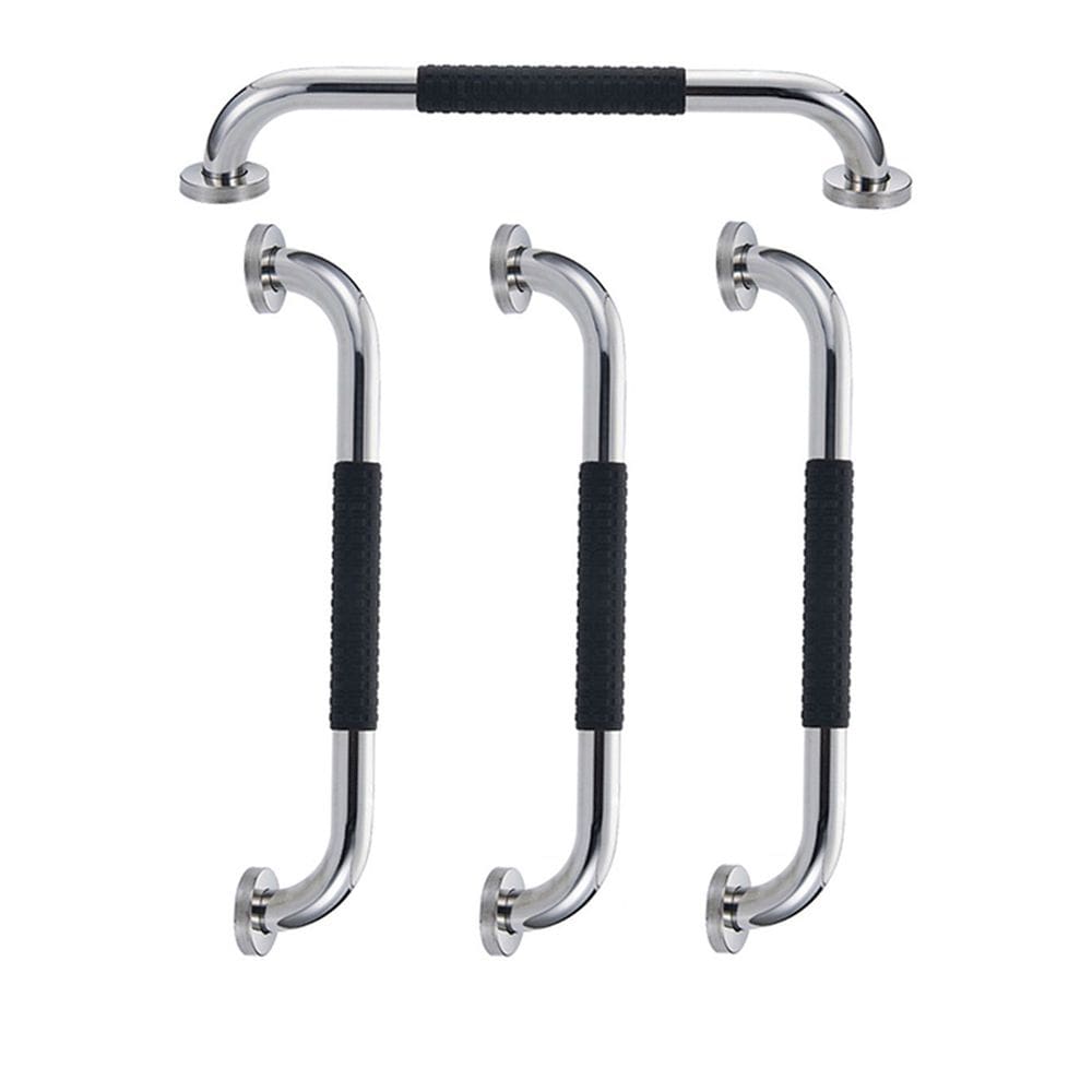 Barra de Apoio Inox 60cm Kit 4 unidades Suporte Antiderrapante Banheiro Box Idoso Criança Gestante Cadeirante Acessibilidade