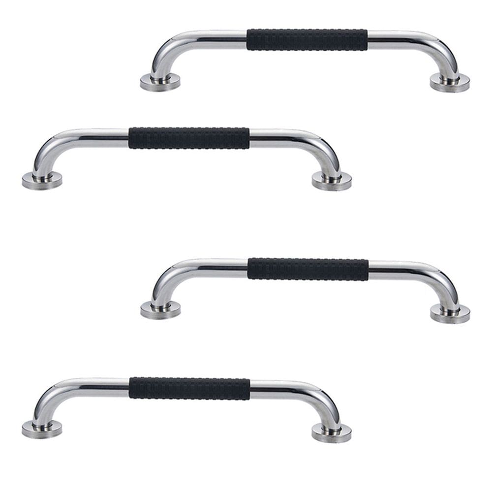 Barra de Apoio 60cm Inox Suporte Antiderrapante Kit 4 unidades Banheiro Box Idoso Gestante Criança Cadeirante Segurança Acessibilidade