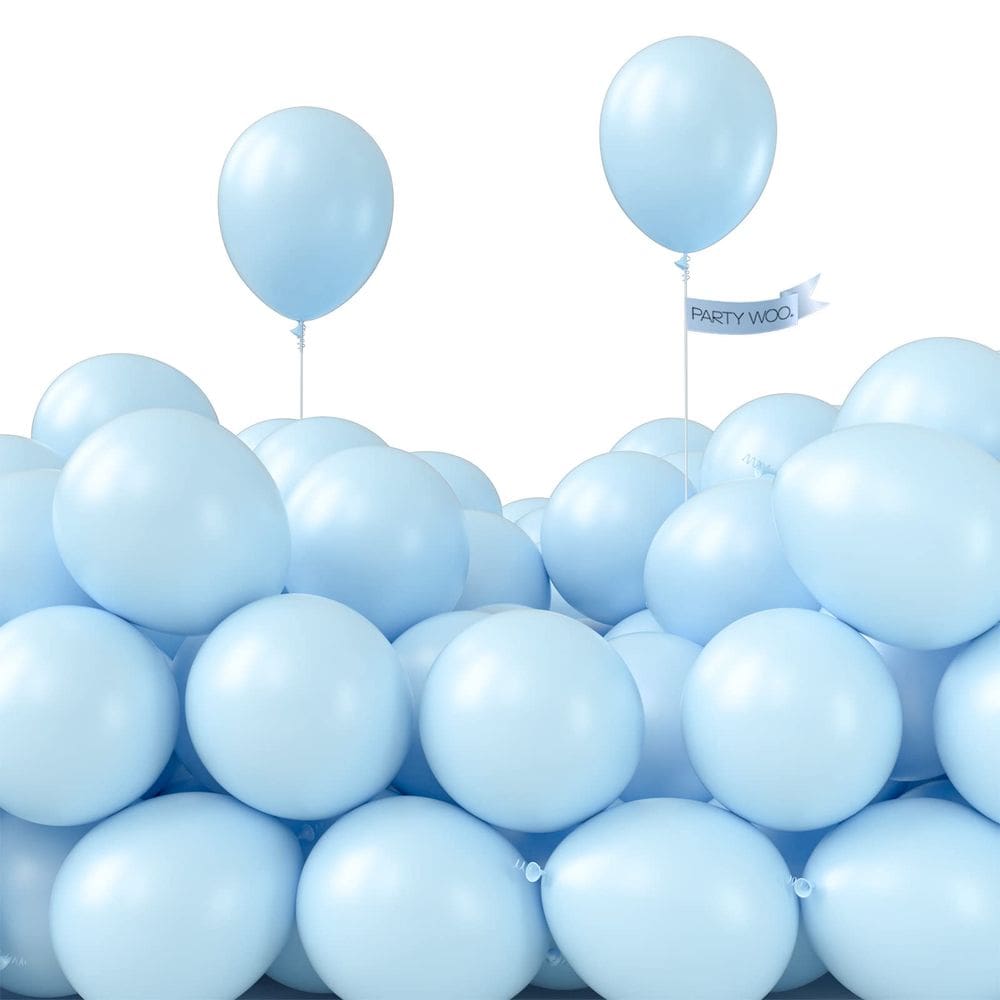 Balões PartyWoo Pastel Blue 5 polegadas 50 peças para decoração