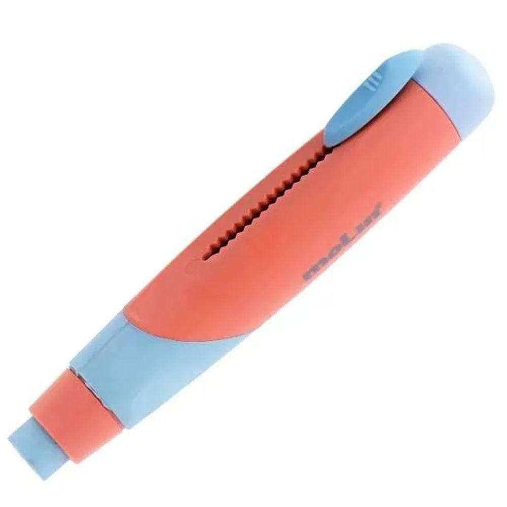 Caneta Borracha Molin - Pastel Laranja C- Azul
