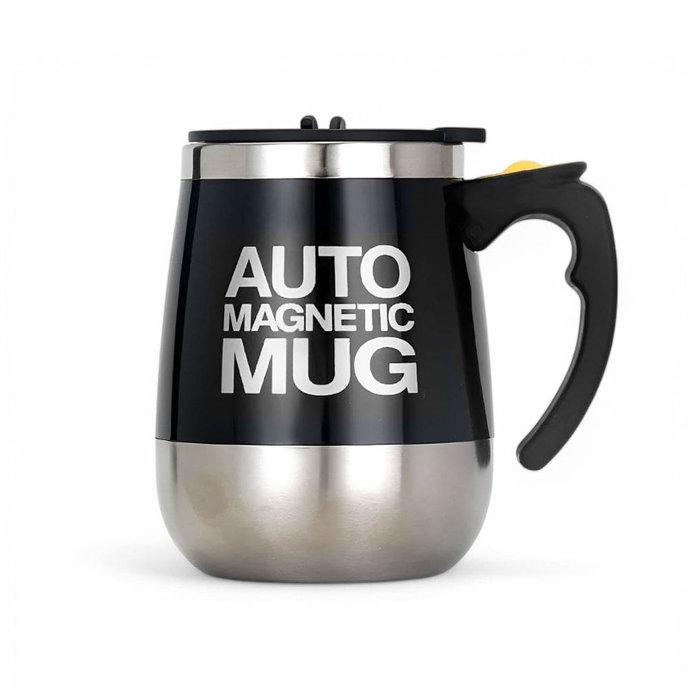 Caneca Misturadora Automática Stirring Mug 400ml Copo Elétrico Mixer Magnético - Preto