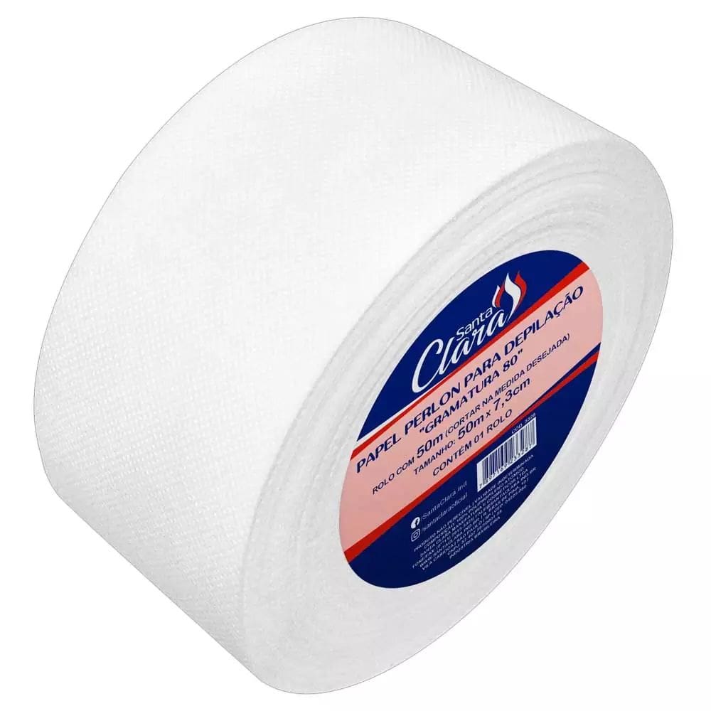 Papel Perlon Para Depilação Lenço Gramatura 80 Rolo Com 50M