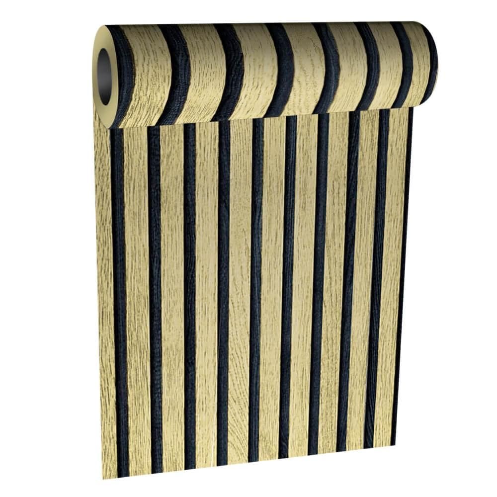 Papel de Parede Adesivo Ripado Decorativo 1 Rolo 45cm x 5m - Rio Home