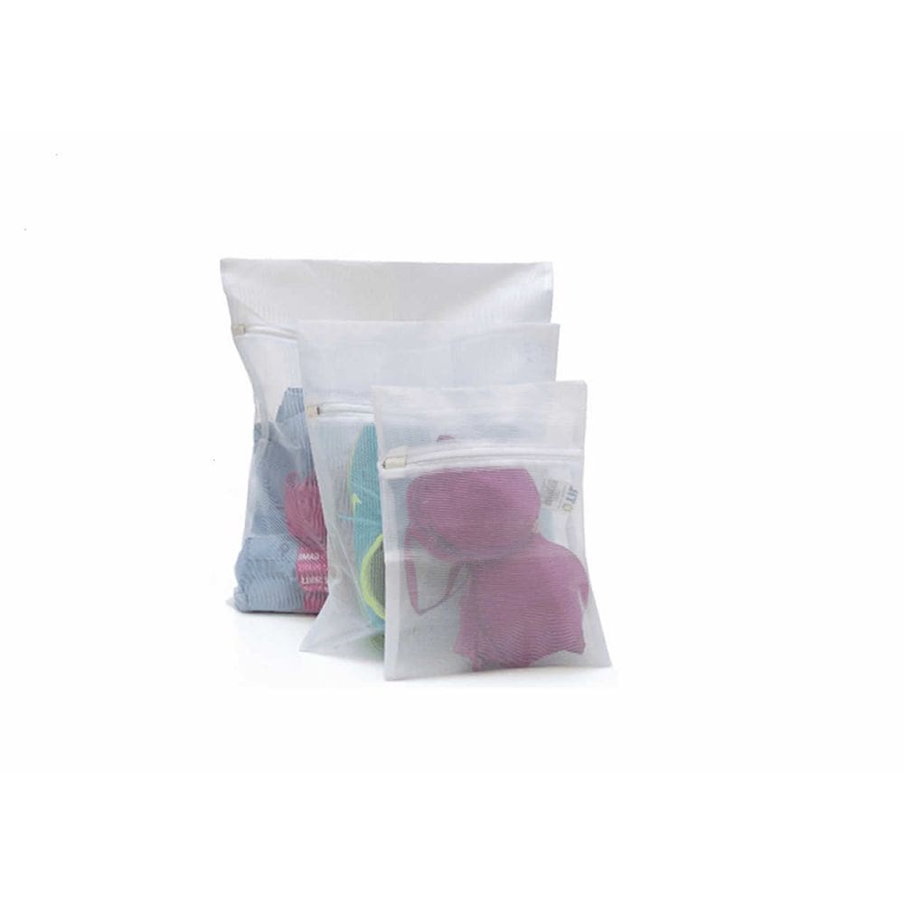 Kit De Sacos Para Lavar Roupa Intima Com Ziper 3 Peças