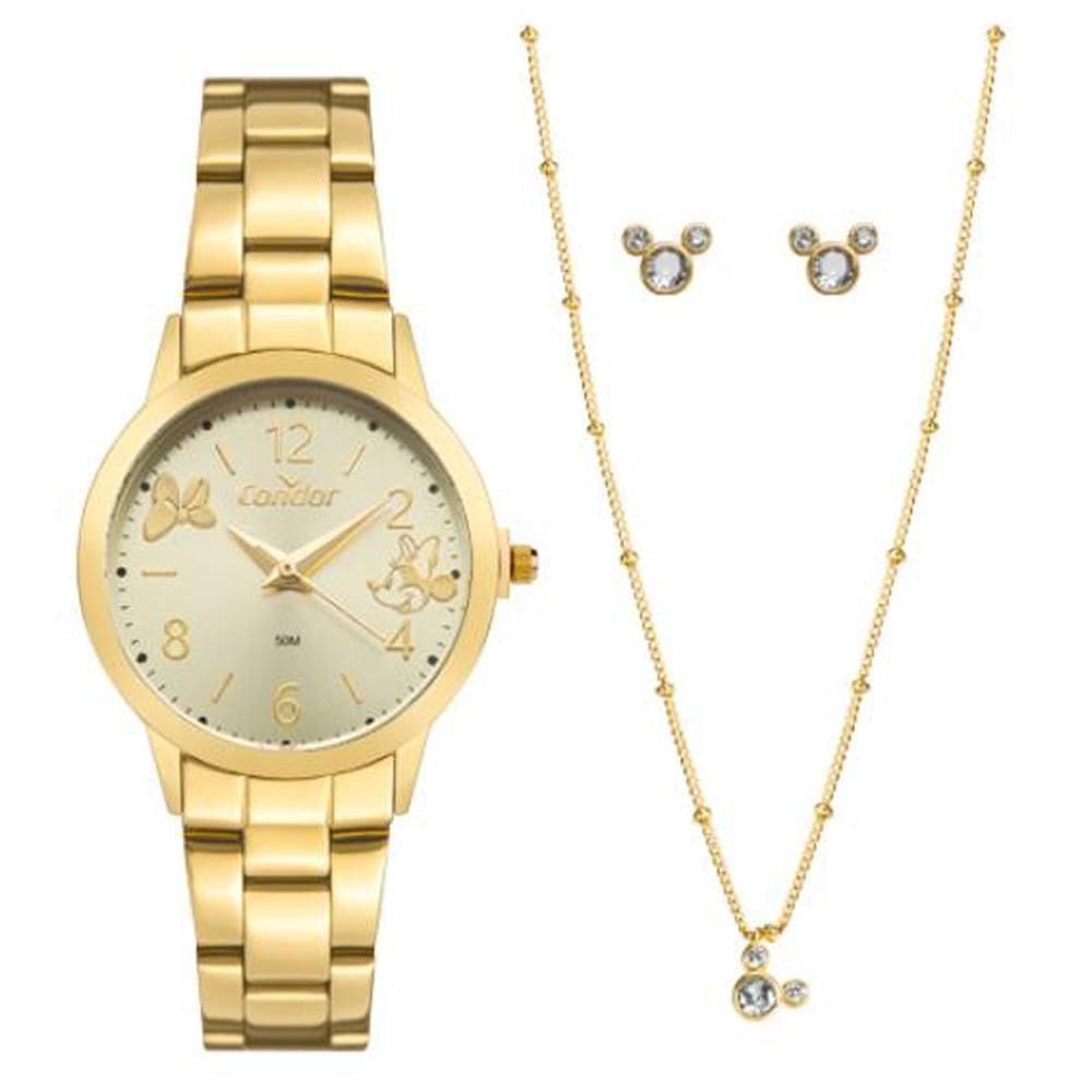 Relógio Condor Feminino Ref: Co2035Ngp/Ki4X Dourado Minnie +