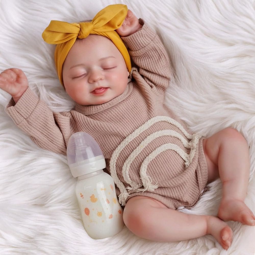 Boneca Reborn BABESIDE Lifelike 45 cm com kit de alimentação 3+