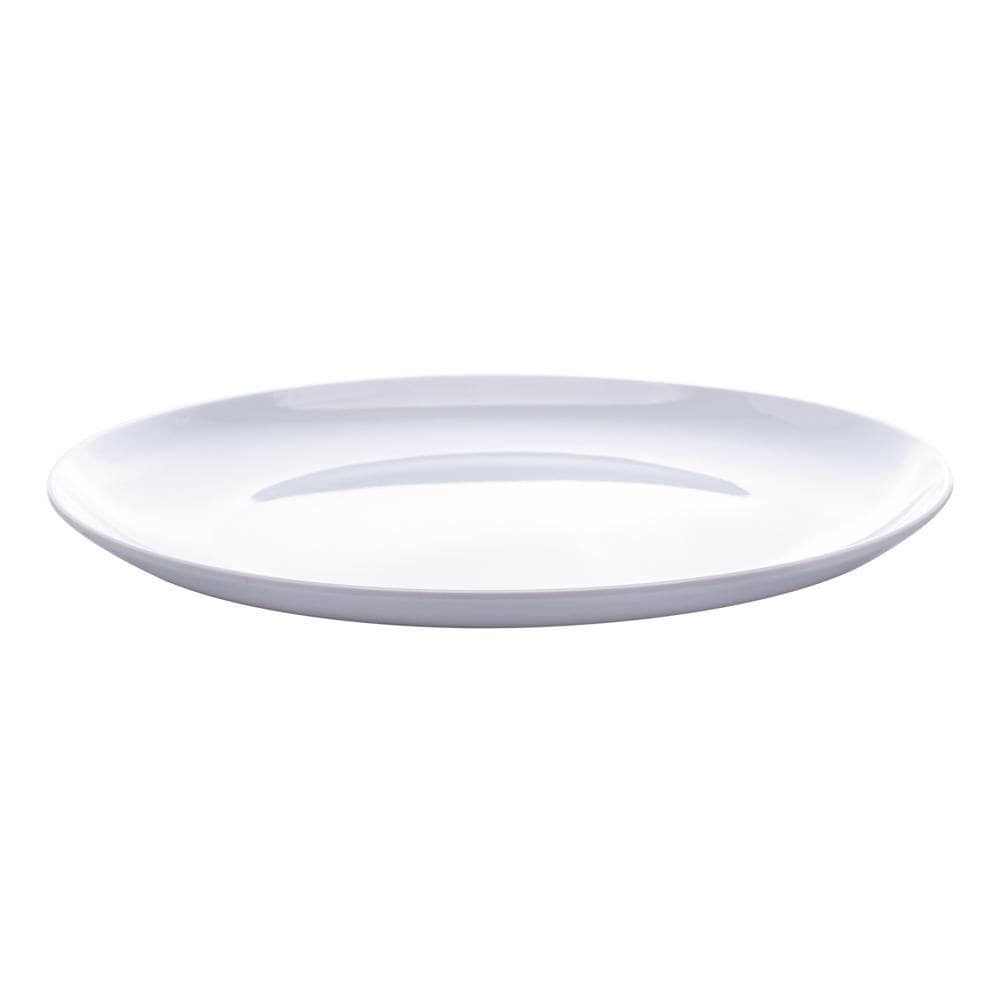 Prato Raso de Melamina Milão Branco 25,5cm - Lyor