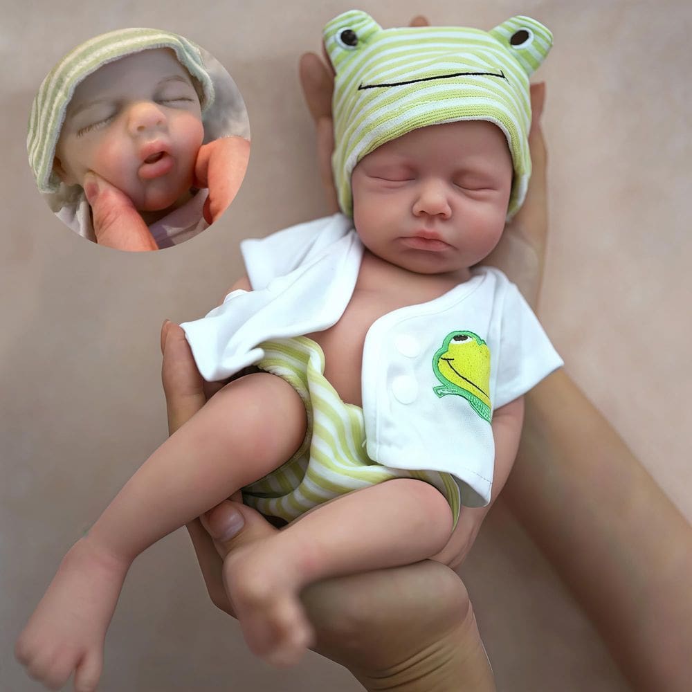 Reborn Baby Doll OtardDolls, silicone de corpo inteiro, 33 cm com conjunto