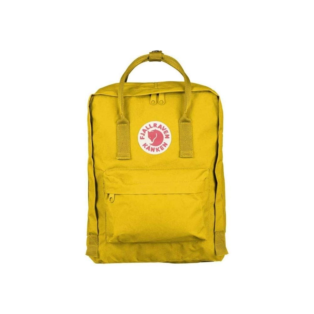 Mochila feminina Fjällräven Kanken amarela quente
