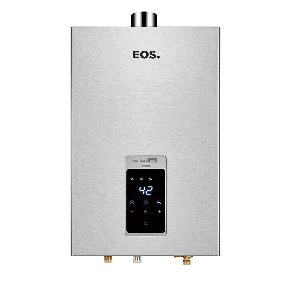 Aquecedor de Água a Gás EOS Digital 16 Litros (Gás Liquefeito de Petróleo) Exaustão Forçada Inox EAQ160GDS Bivolt