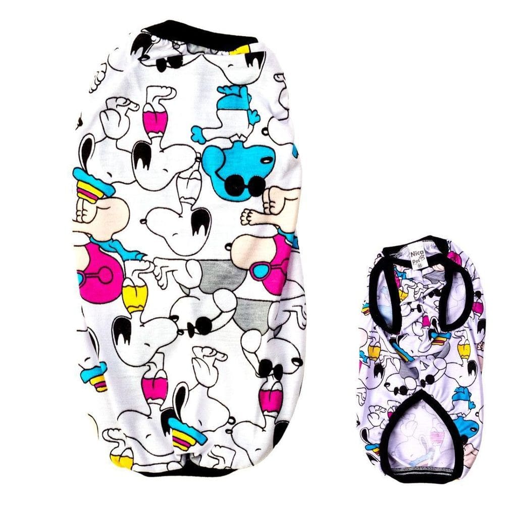 Pijama Para Cachorro Estampa Snoopy  - Tamanho Gg