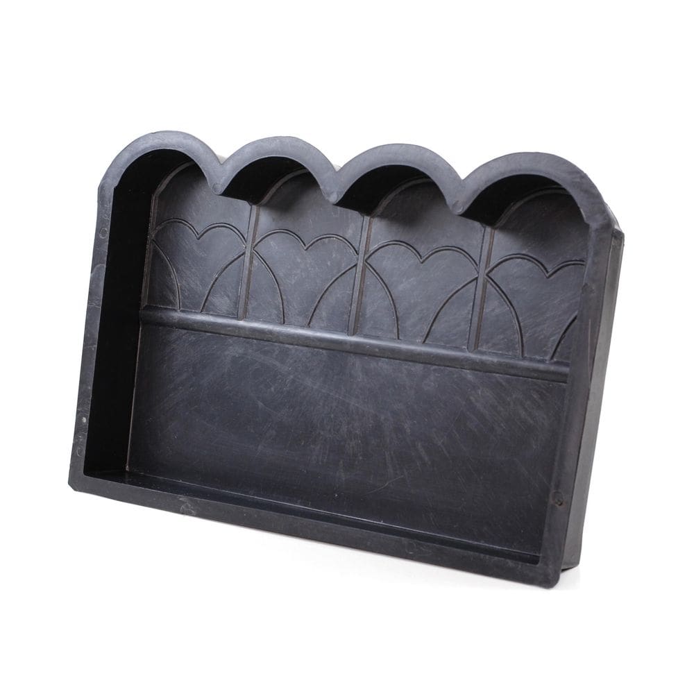 Forma Bloquete Meio Fio De Jardim 4 Ondas Kit 5Pcs 42X25X5