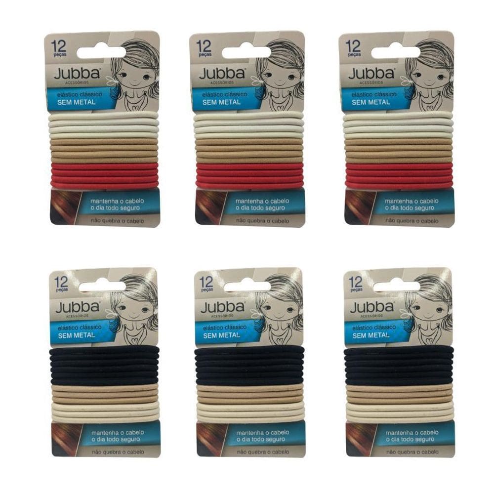 Kit com 6 Xuxinhas para Cabelo: Elásticos Finos sem Metal