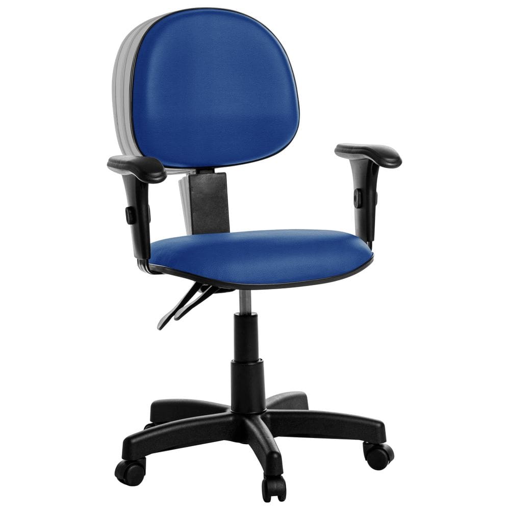 Cadeira Escritorio Executiva Back Braço Courissimo Azul