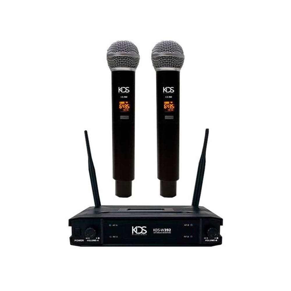 Microfone Sem Fio Duplo Kadosh KDSW-392M