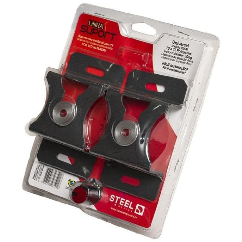 Suporte Para Tv Modelo Fixo Roldana Steel Design