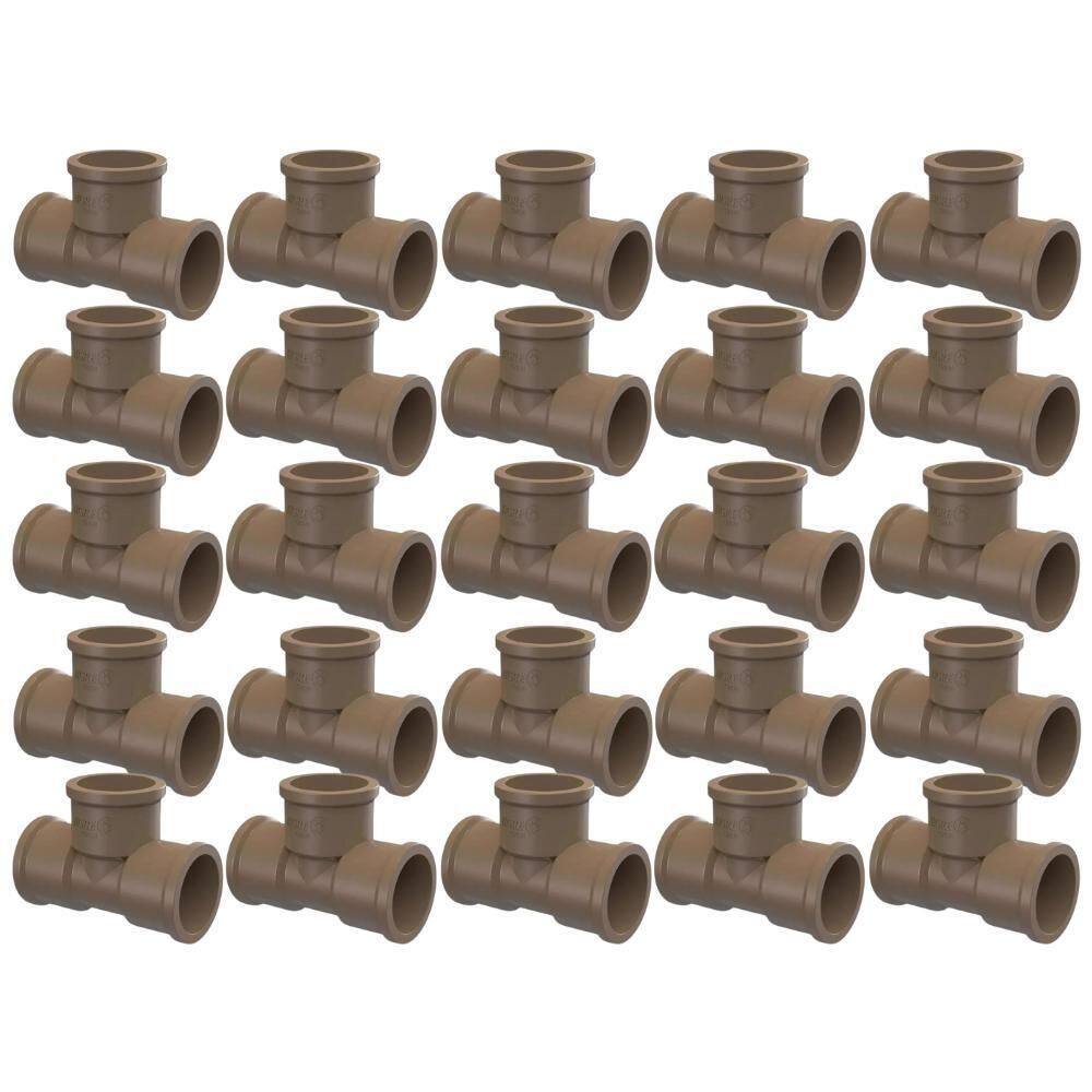 Kit Com 25 Unidades Tê Soldável T 25 Mm Tigre