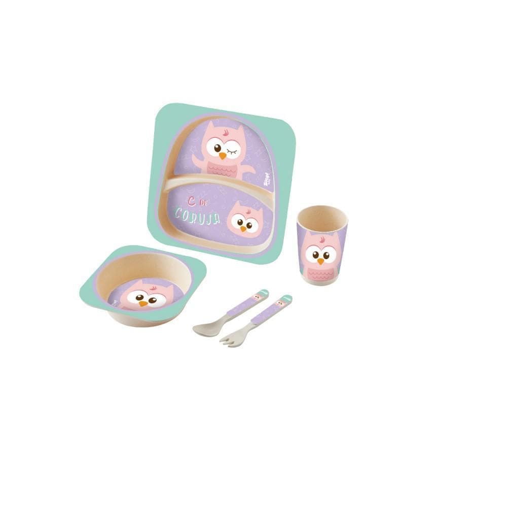 Kit Alimentação Baby 5 Peças Coruja - Zoop Toys
