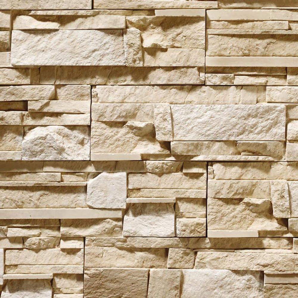 Papel De Parede Tijolos E Pedra Cor Clara Adesivo Lavavel