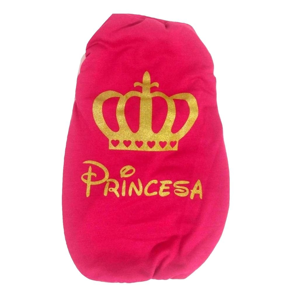 Camiseta Estampa Das Princesas Cor Rosa Tamanho M