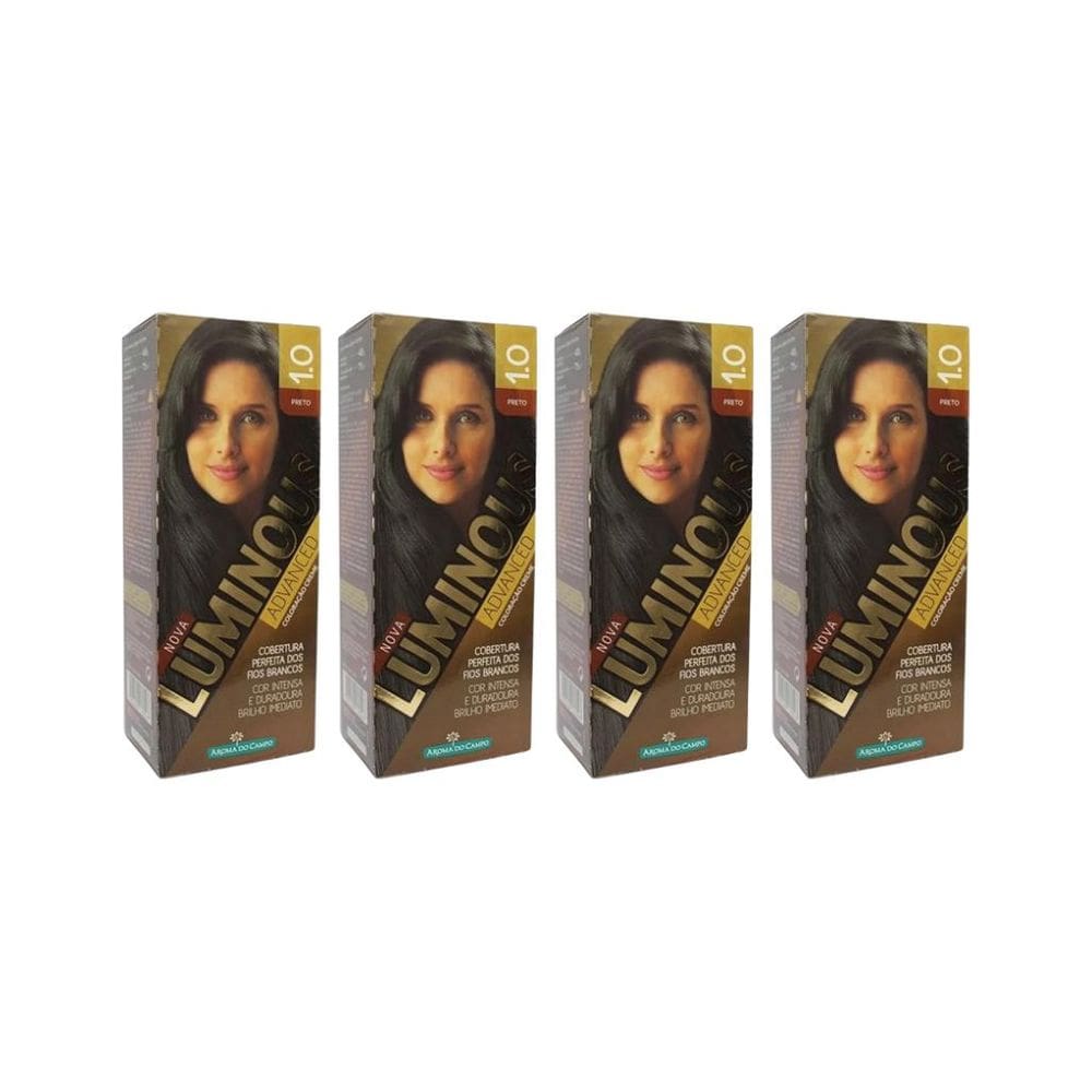 Coloraçao Luminous 1.0 Preto - Kit C/ 4un