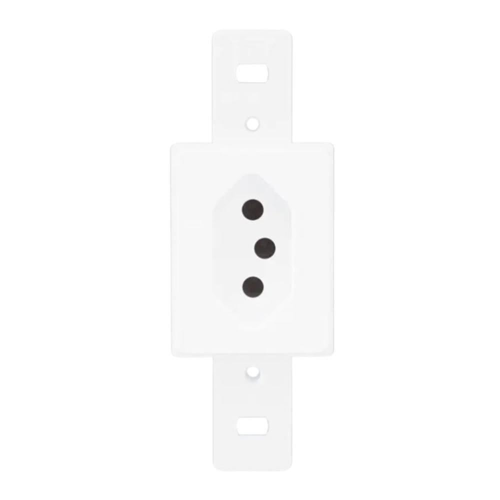 Tomada sem Placa 2P+T Fame Blanc 10A/250V Branca