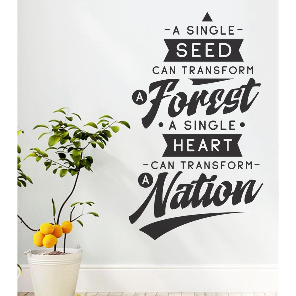 Adesivo Decorativo De Sala Frase Em Inglês A Single Seed