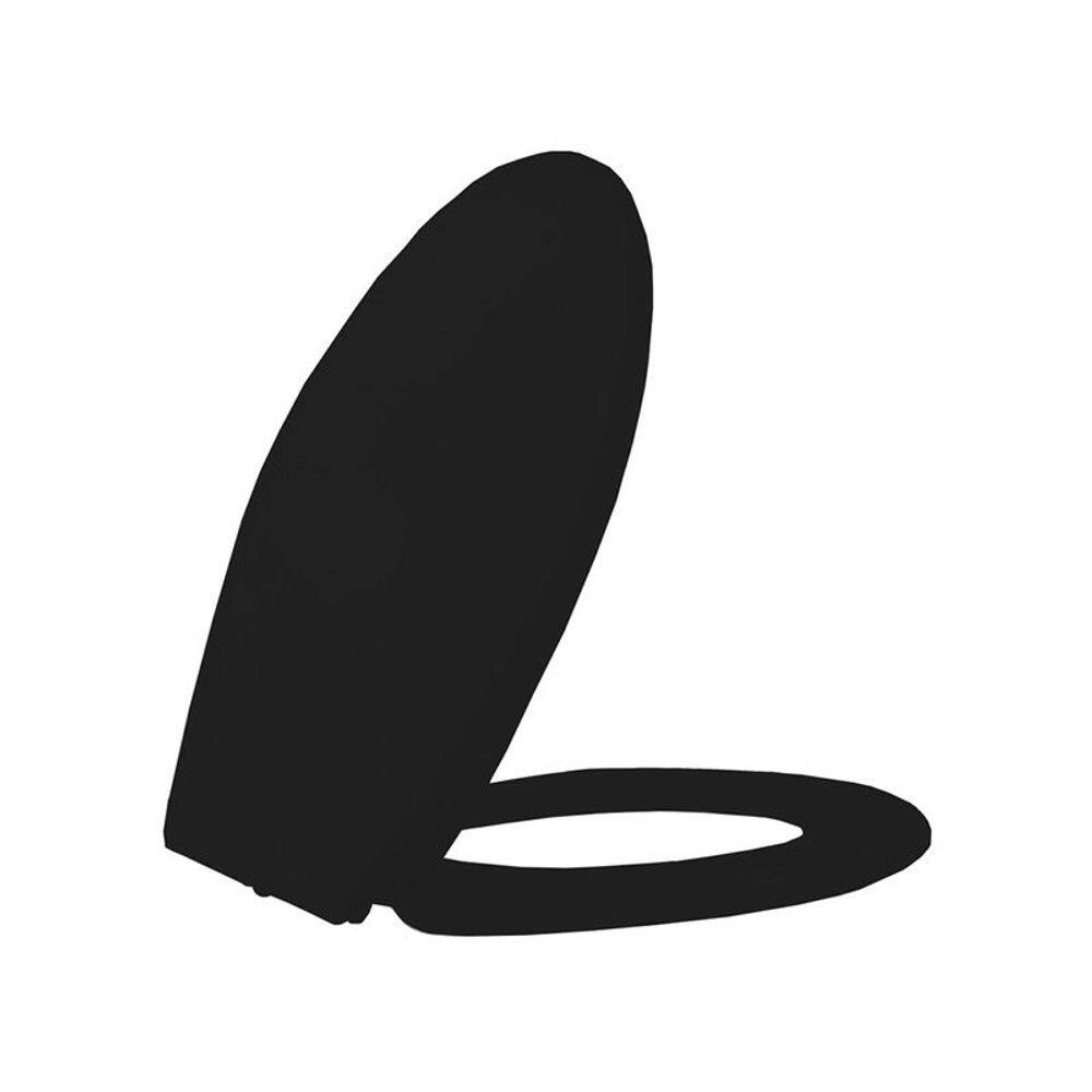 Assento Sanitário Polipropileno Oval Premium Preto
