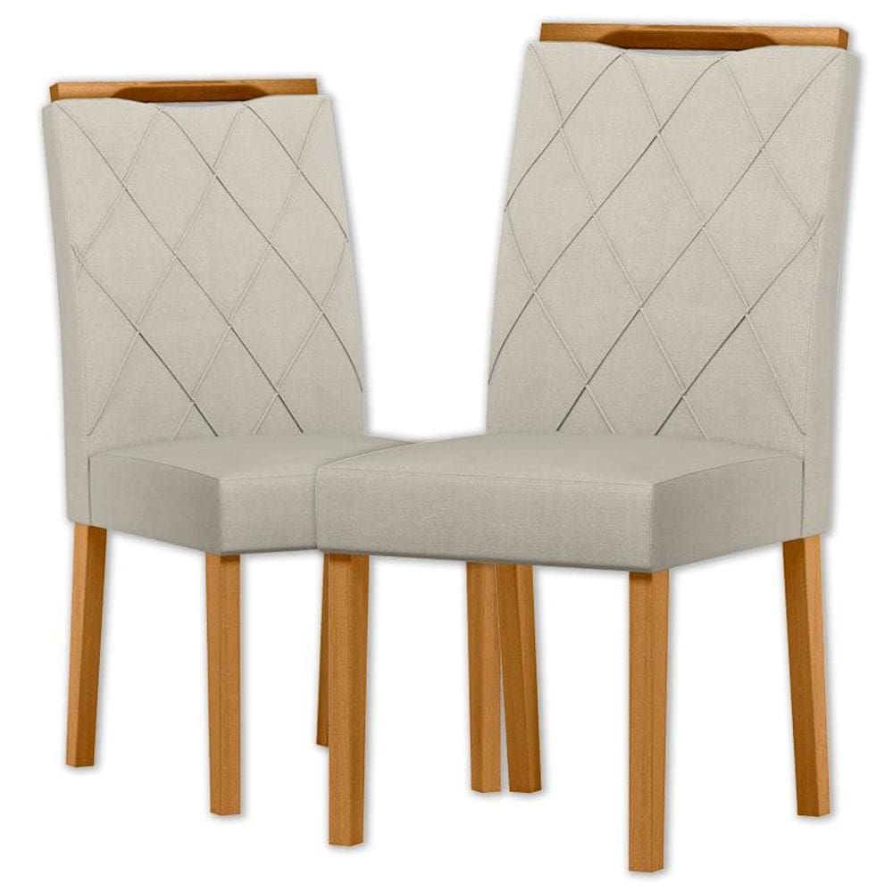 Cadeira para Mesa de Jantar Sarah Kit 2 peças Ype/Linho Palha - NC
