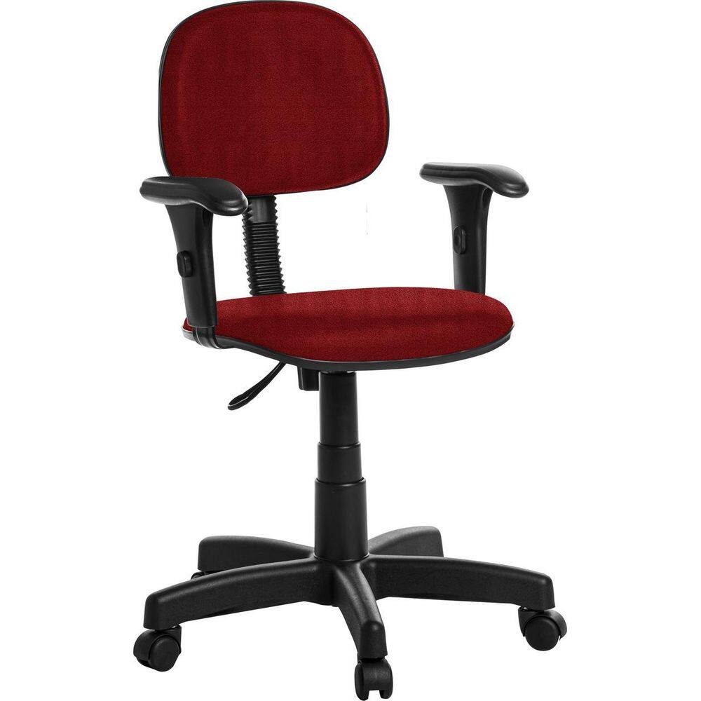 Cadeira Secretaria Vermelha - Base Aço - 10 kg