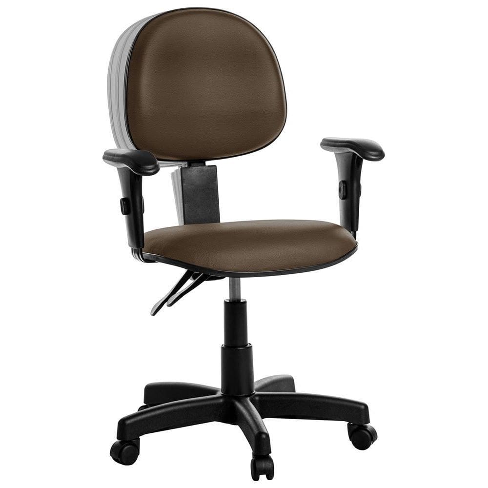 Cadeira Ergonômica Executiva Com Braço Em Rv Marrom