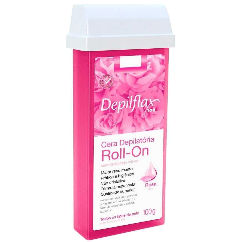 Cera Refil Roll On Depilflax Rosa 100G