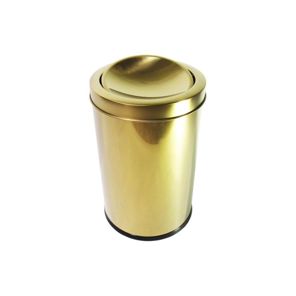 Lixeira Dourada 7,8L Basculante - By Fineza