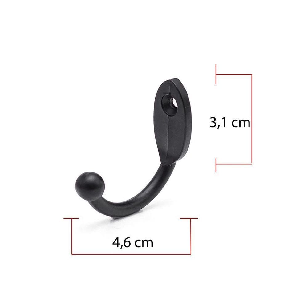 Cabide P/Roupa Cabides Gancho Parede Metal Kit 8 Pcs Barato