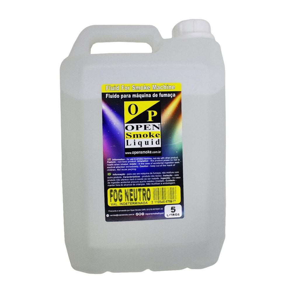 Kit Com 2 Liquidos Para Fumaça Open Smoke 5 Litros