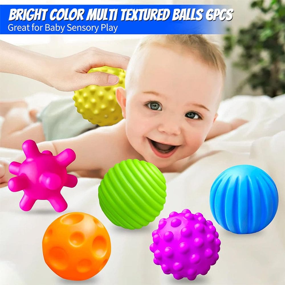 Conjunto de bolas Sensory Play EDUVANKU para bebês com mais de 6 meses (6 unidades)