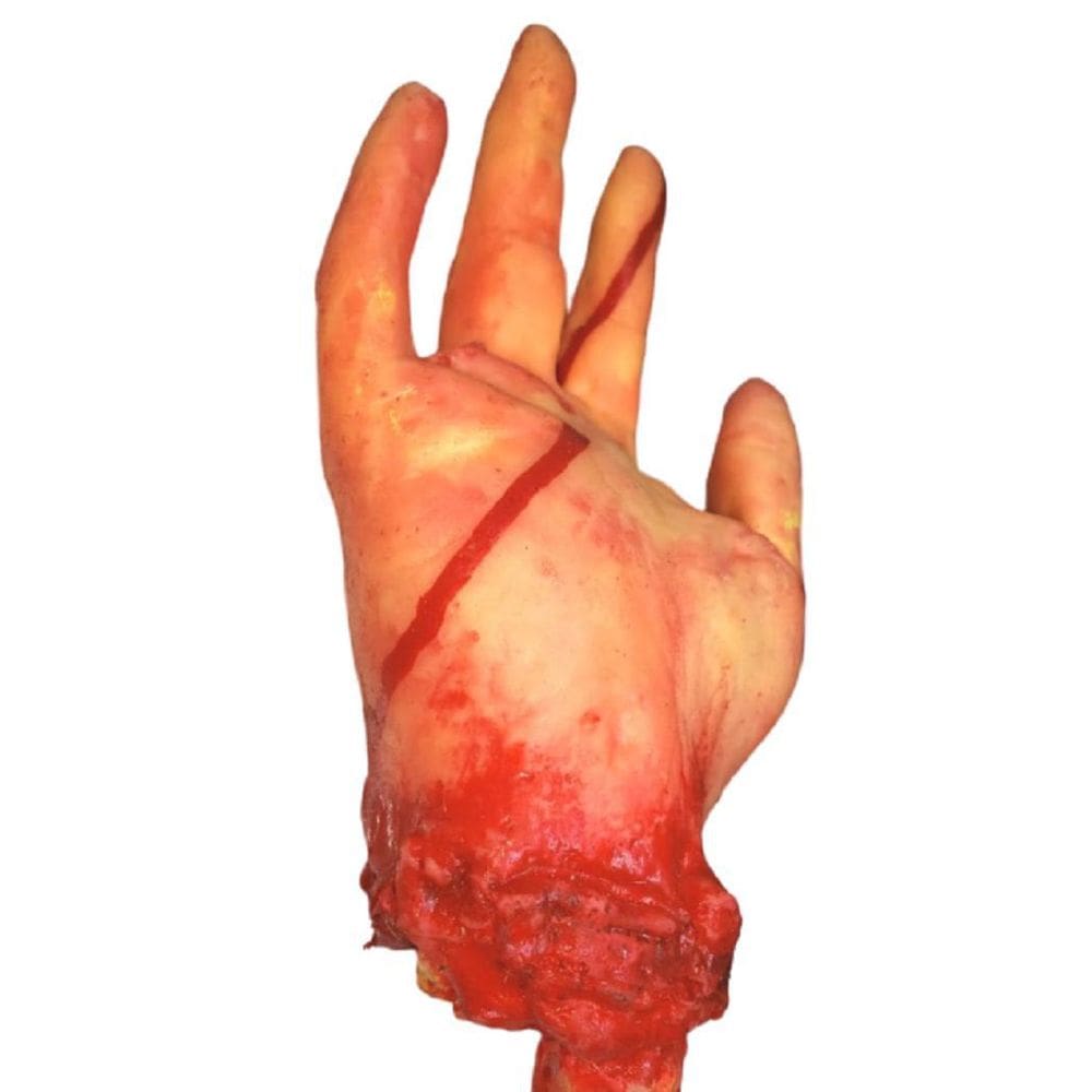 Mão Falsa Zumbi Com Dedo Amputado Assustador Slug- Unidade