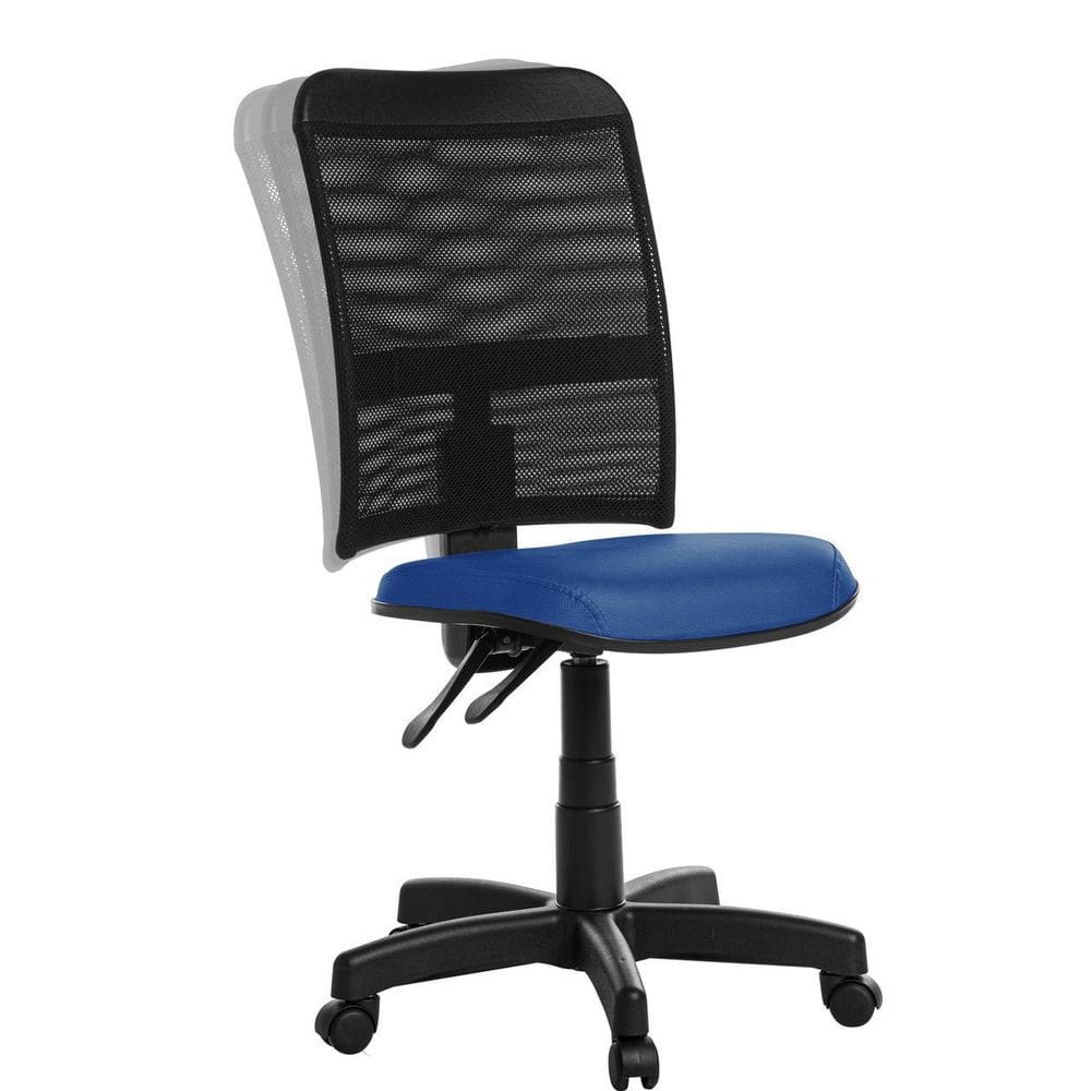 Cadeira De Escritório Ergonômica Em Tela Rce Azul