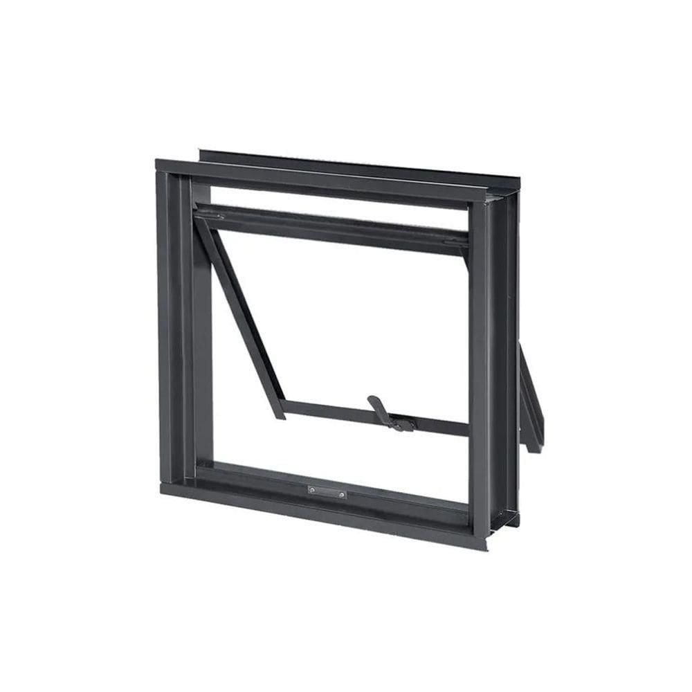 Janela Maxim-ar Em Aço Sem Grade 50x50 R120 Tradição - Cinza