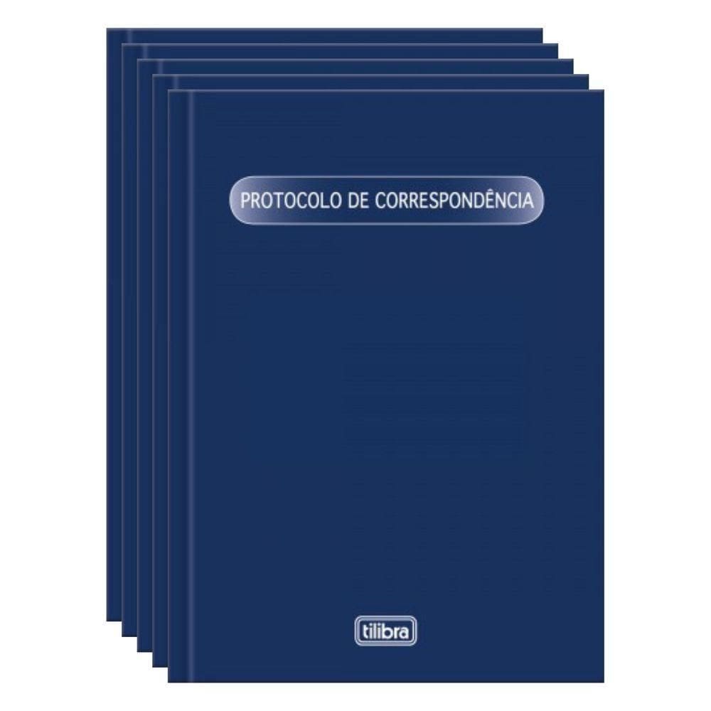 Livro Protocolo De Correspondência Capa Dura Tilibra - 104 Folhas C- 5 Unidades