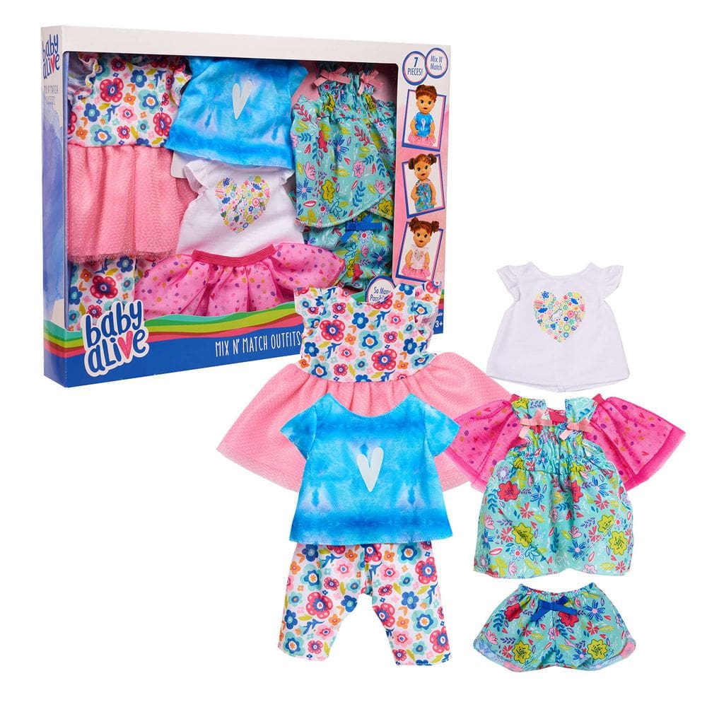Conjunto de roupas Baby Alive Mix N` Match para bonecas de 30 a 35 cm
