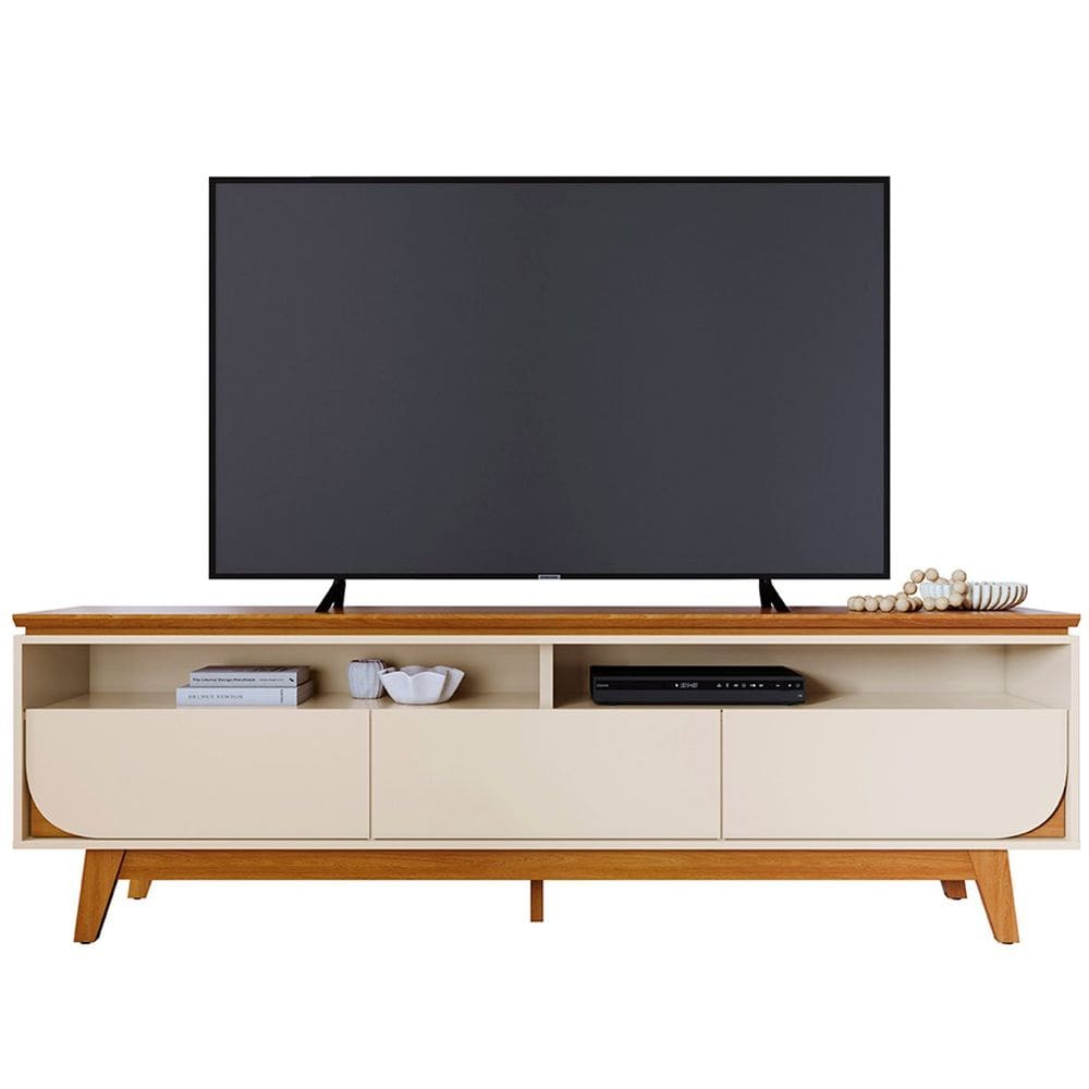 Rack Bancada Serena 3 Gavetas Para Tv de 75" Polegadas