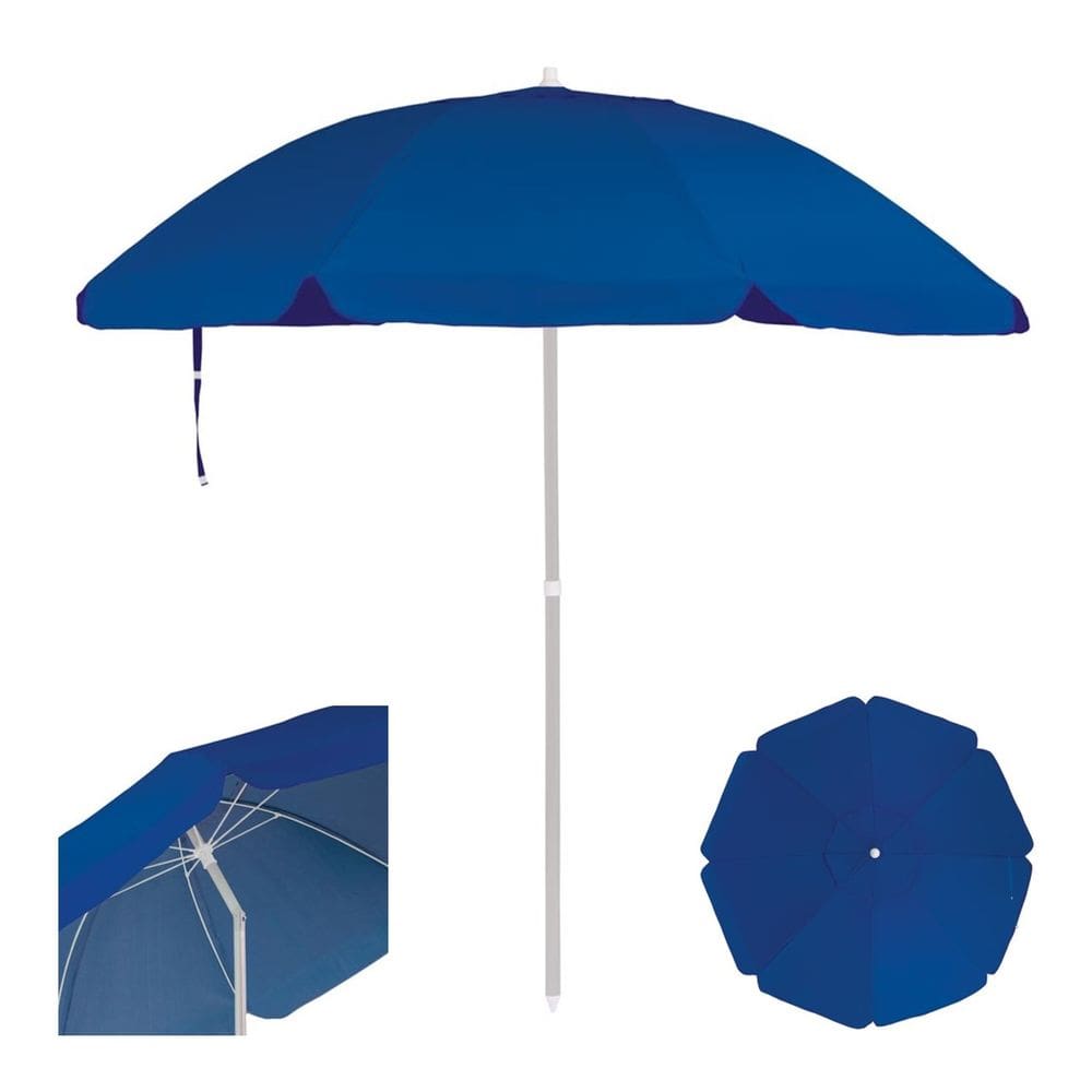 Guarda Sol Bagum 2,40m Alumínio Articulado Premium Praia Azul - 3831 Mor