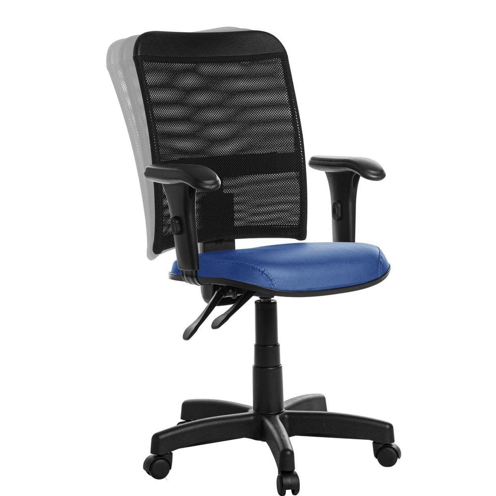 Cadeira De Escritório Ergonômica Tela Com Braço Rv Azul