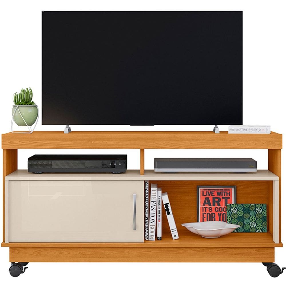 Rack Bancada Abel 1 Porta de Correr Para Tv de 50\" Polegadas