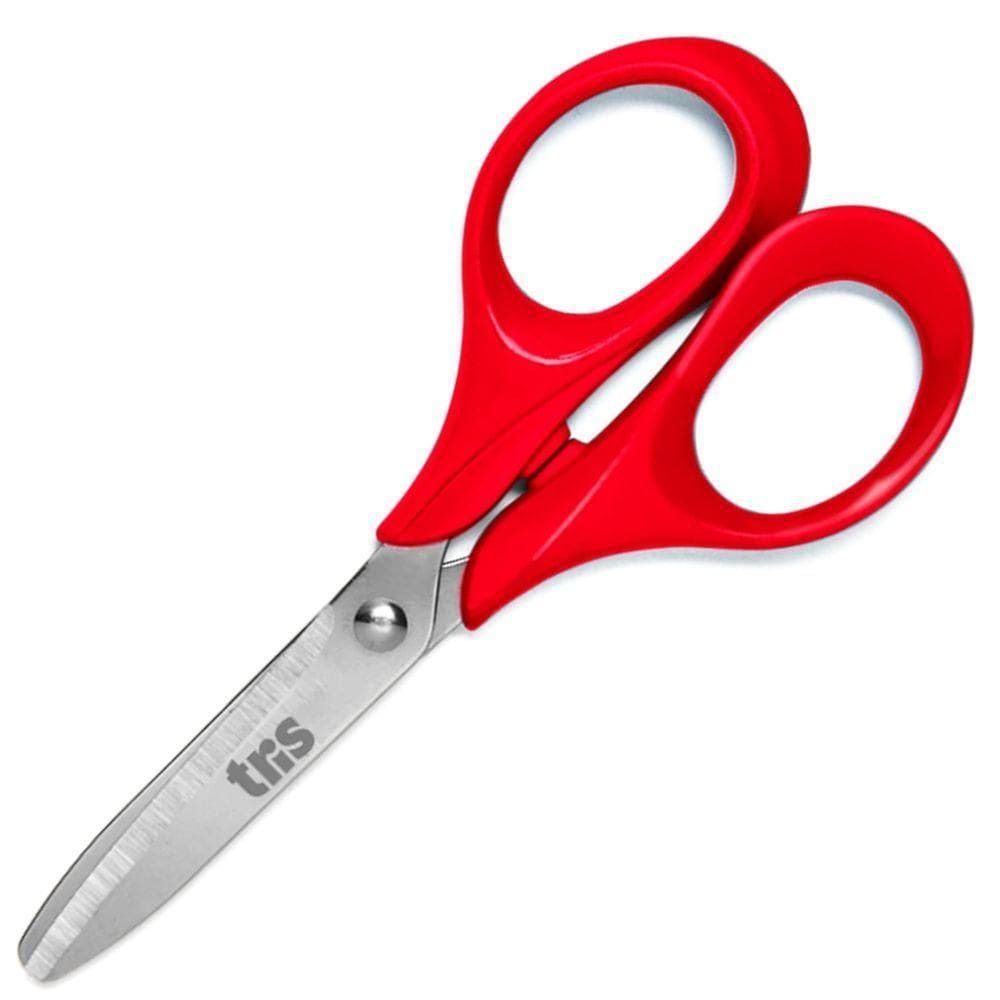 Tesoura Escolar Tris - 13cm Vermelho